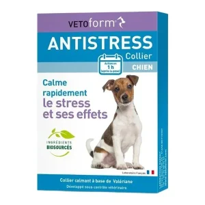 Vetoform collier anti stress chien – Anxiété, peurs – Valériane