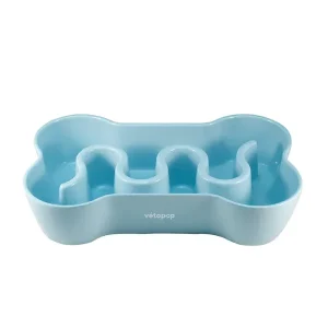 Vétopop Gamelle Anti-glouton Chien – Bleu
