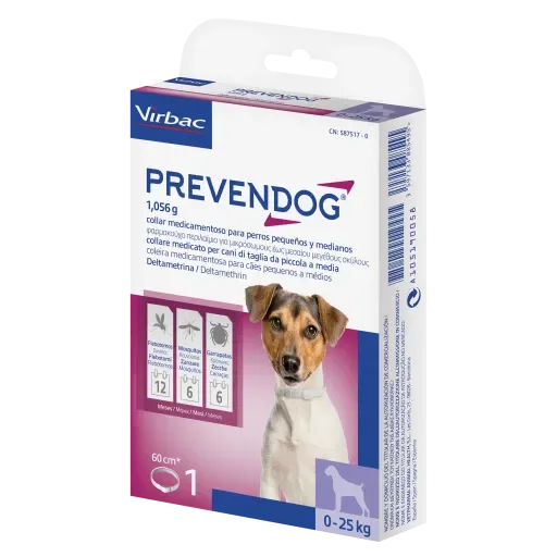 Virbac Collier Antiparasitaire Prevendog pour Chiens de Petite et Moyenne Taille – France