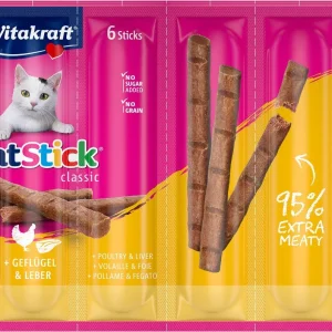 Vitakraft Cat Stick Classic à la volaille & au foie snack pour chat