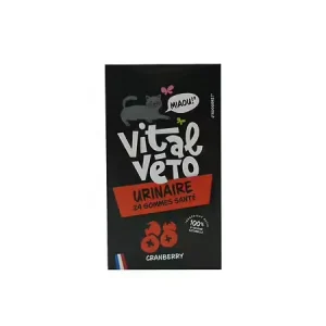 Vitalvéto Urinaire - Gommes à mâcher pour chat - Santé urinaire-DLUO dépassée