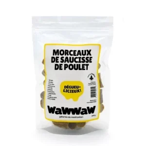 Wawwaw – Sac – Morceaux de Saucisse – Poulet – 250g