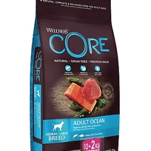 Wellness CORE - Croquettes Océan Saumon et Thon pour Chien - 10+2Kg