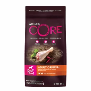 Wellness CORE - Croquettes Original Dinde et Poulet pour Chien de Petite race