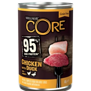 Wellness CORE - Repas Complet 95% de Poulet et Canard pour Chien - 400g