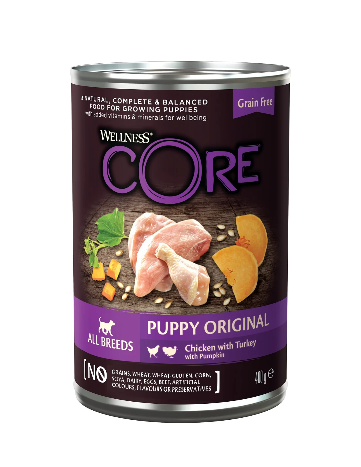 Wellness CORE - Repas Complet Puppy 95% de Poulet et Dinde pour Chiot - 400g - Image 2
