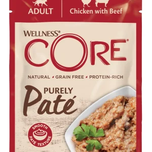 WELLNESS CORE - Repas Complet Purely Pâté au Poulet & Boeuf - 85g