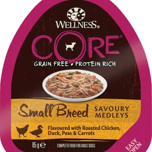 Wellness CORE - Repas Savoury Medleys Poulet et Canard pour Chien Petite Race - 85g