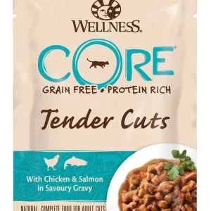 Wellness CORE - Repas Tenders Cuts au Poulet et Saumon pour Chat - 85g