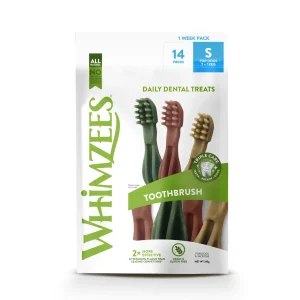 Whimzees - Friandises Dentaires Naturelles Brosse à dents pour Chien - S