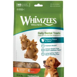 Whimzees - Friandises Hedgehog L Daily Dental Treats Pour Chiens - 360g