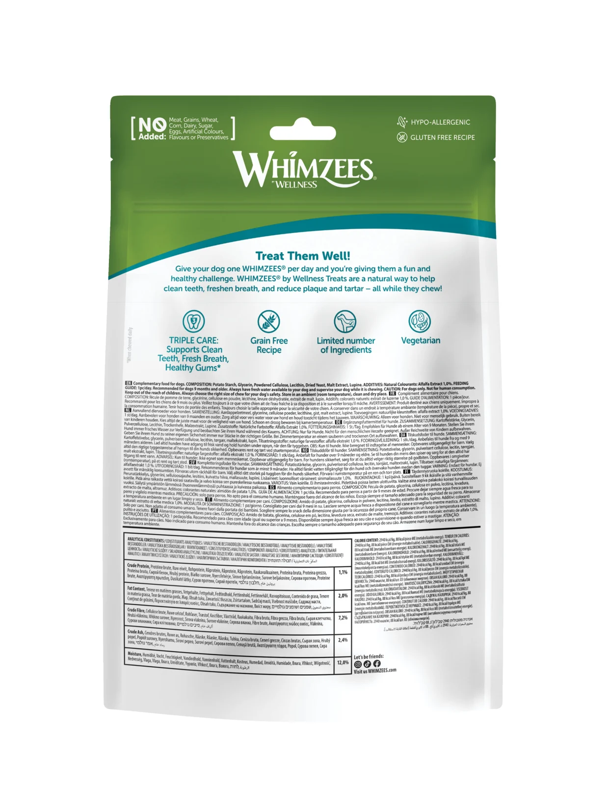 Whimzees - Friandises Nature Crocodile Dog Treats M pour Chien - x12 - Image 2