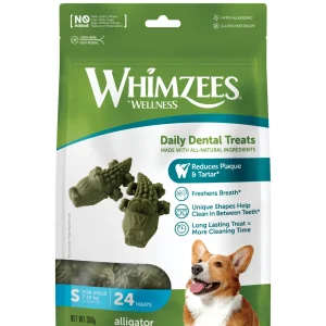 Whimzees - Friandises Nature Crocodile Dog Treats S pour Chien - x24