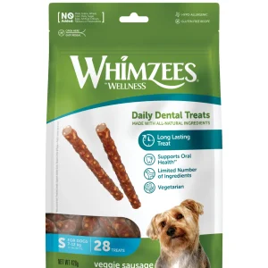 Whimzees - Friandises Saucisse Veggie Dog Treats S pour Chien - x28