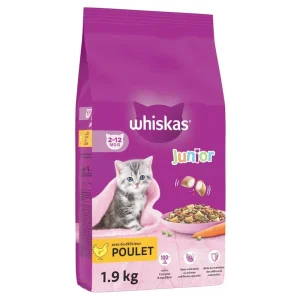 WHISKAS Croquettes au poulet pour chaton 1.9kg pas cher