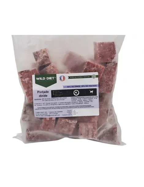 Wild Diet Pintade/Dinde cubes 1kg (chats)