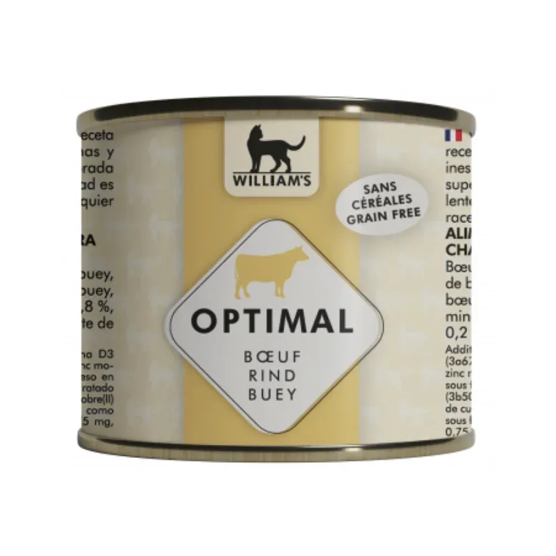 WILLIAM’S OPTIMAL – Pâtée Pour Chat – au Boeuf
