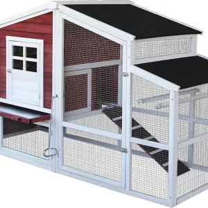 Wiltec XXL Poulailler avec espaces extérieurs (51072) au meilleur prix sur fr