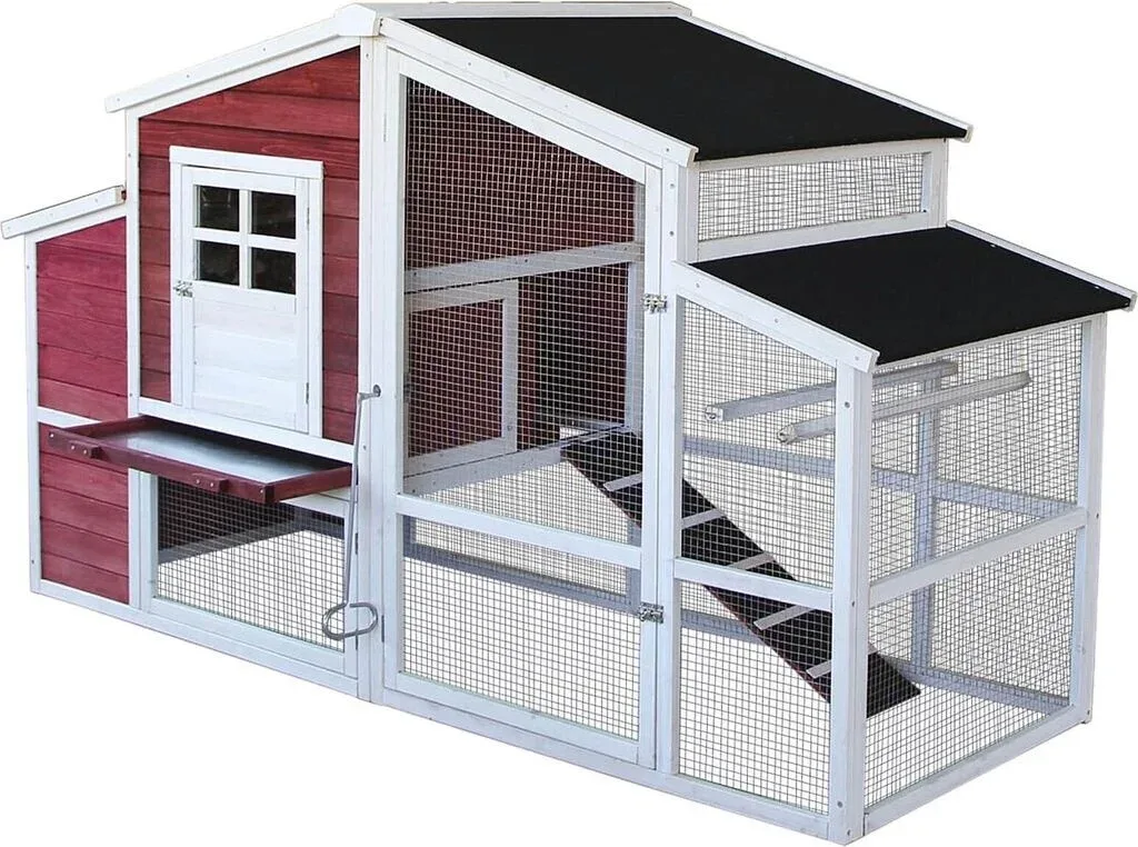 Wiltec XXL Poulailler avec espaces extérieurs (51072) au meilleur prix sur fr