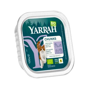 Yarrah - Bouchées pour Chat au Poulet & Dinde Bio