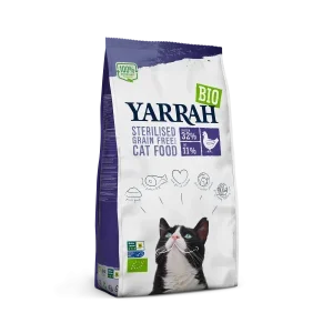 Yarrah – Croquettes Bio Sans Céréales Poulet & Poisson Chat Stérilisé et Surpoids