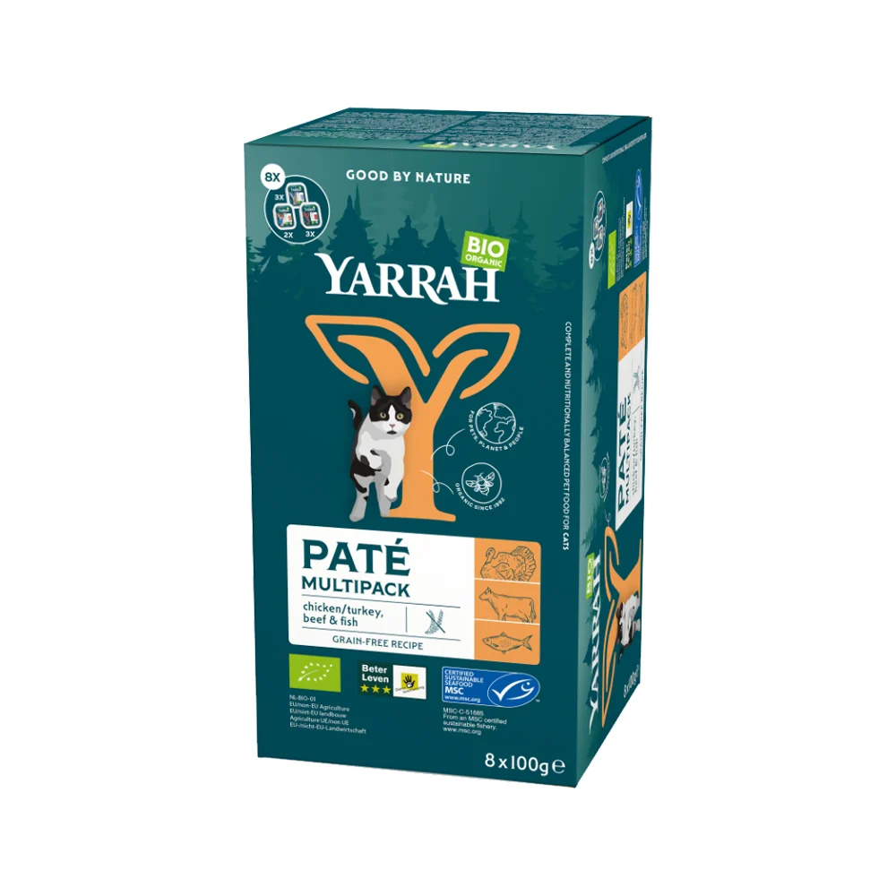 Yarrah Multipack Bio Paté pour Chat - Barquette
