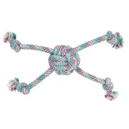 Yogi Family Balle Multicolore Nouée 32×7,5cm – Jouet en corde Chien – Jouets Yogi Family