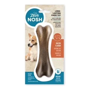 ZEUS NOSH Jouet Chien Os Robuste Bacon M