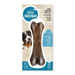 ZEUS NOSH Jouet Chien Os Robuste Boeuf & Fromage L