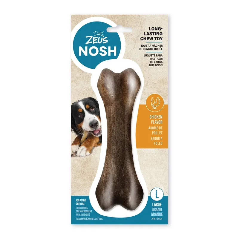 ZEUS NOSH Jouet Chien Os Robuste Poulet L