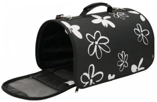 Zolux Sac de transport Flower Black pour petits chiens et chats – France