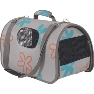 Zolux Sac de transport Flower Grey pour petits chiens et chats – France