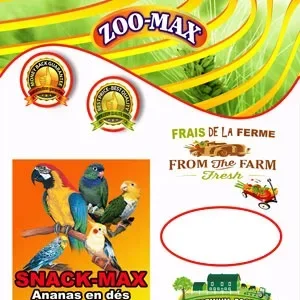 ZOO-MAX Snack-Max Gâteries Oiseaux Ananas en Dé 325g